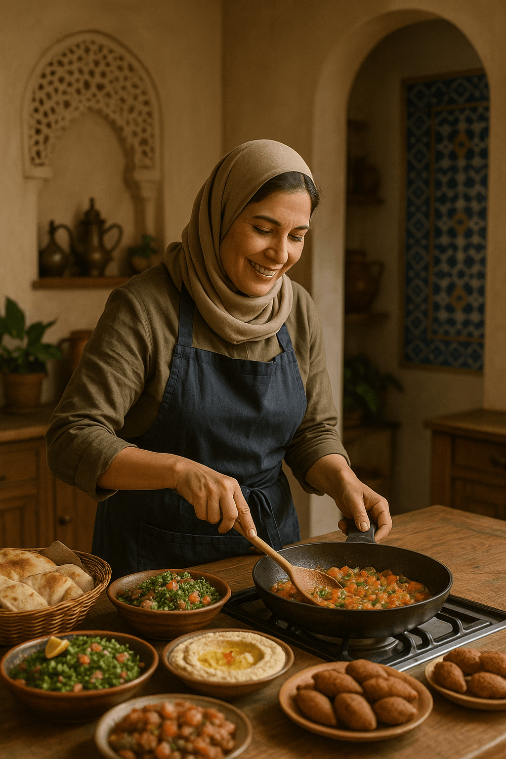Clase de cocina libanesa en Beirut