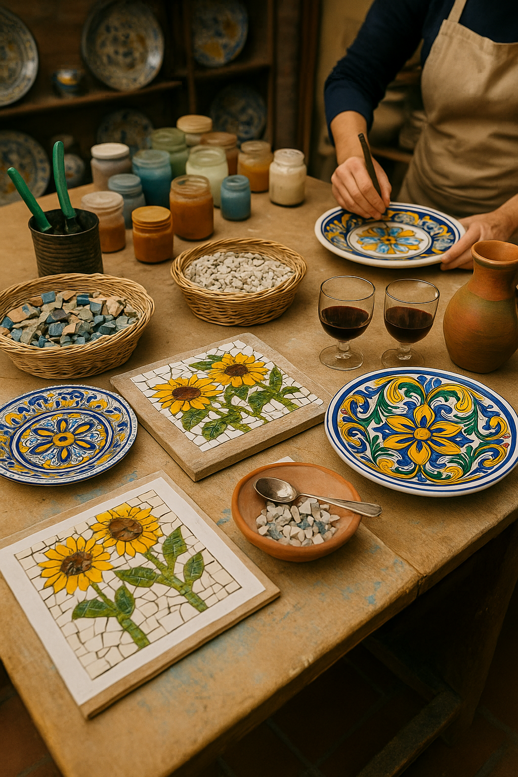 Taller de cerámica o mosaico en Ravello o Barcelona