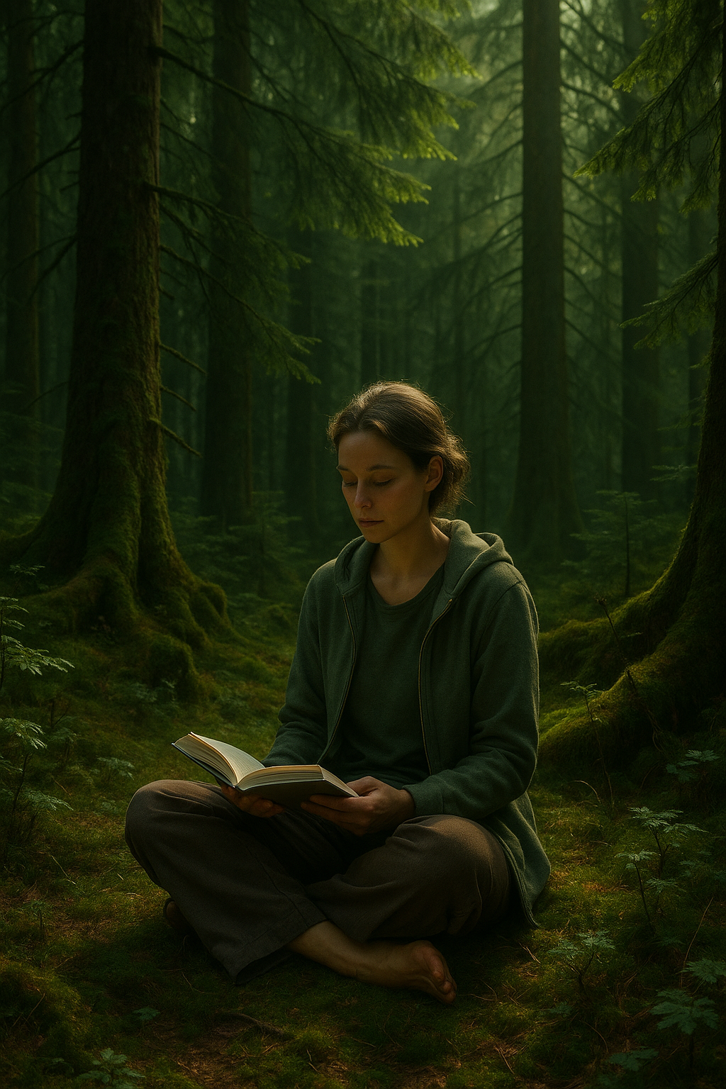 Forest bathing and reading in the Black Forest