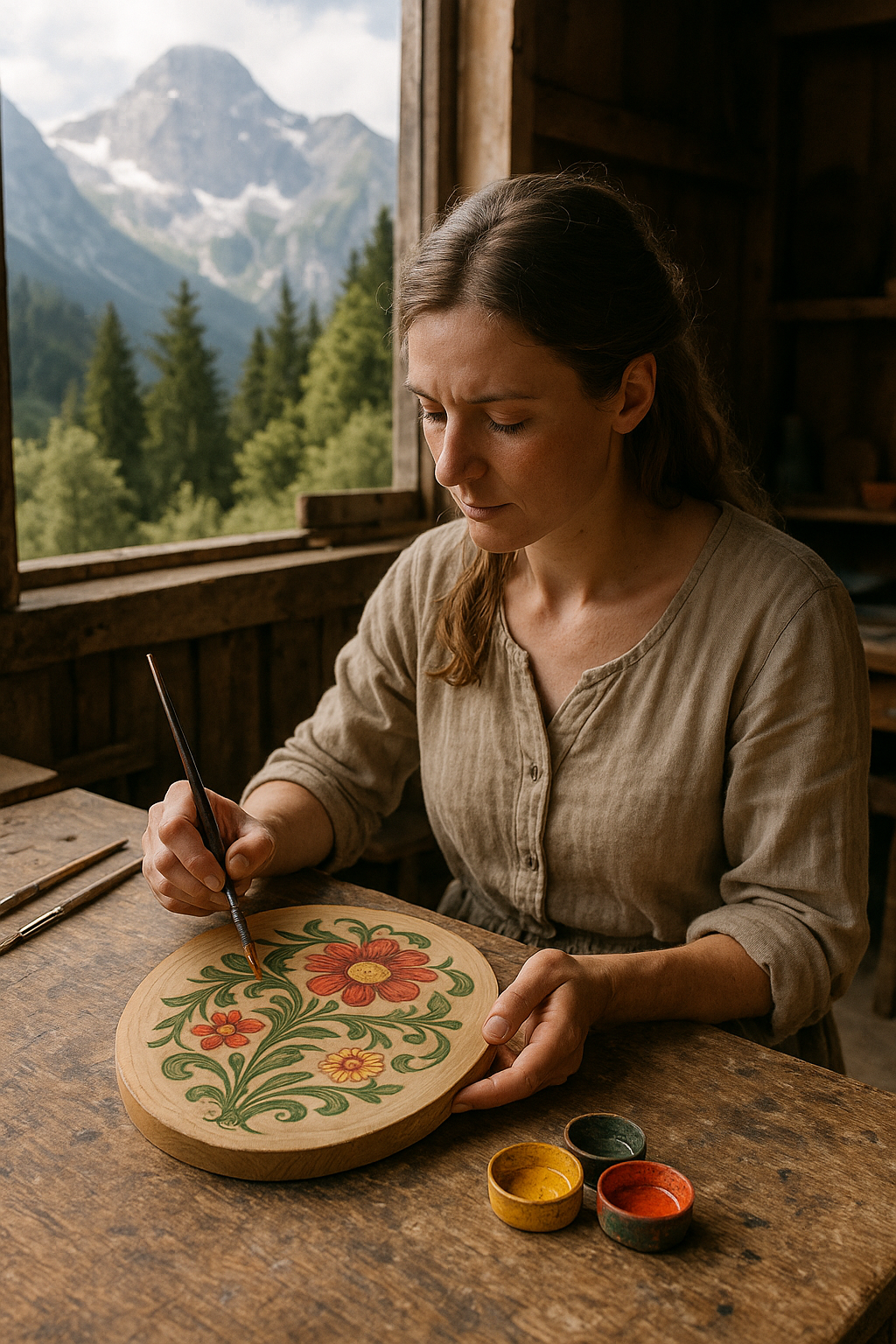 Clase de pintura sobre madera en Salzburgo