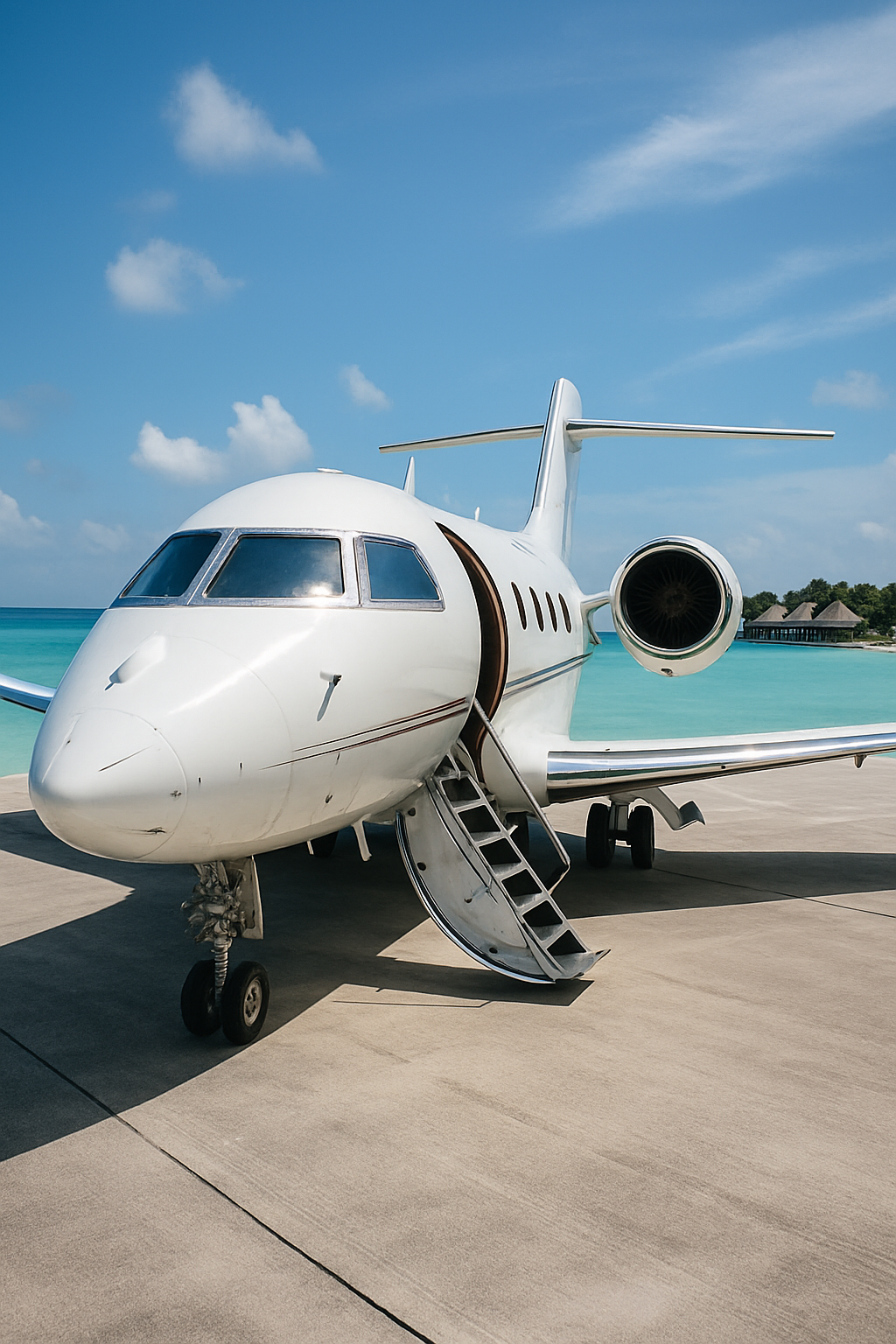 Vuelo en jet privado a Maldivas