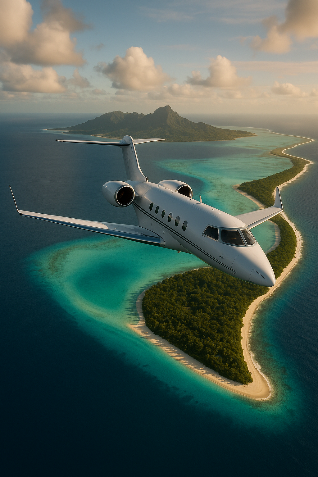 Jet privado a isla remota Polinesia