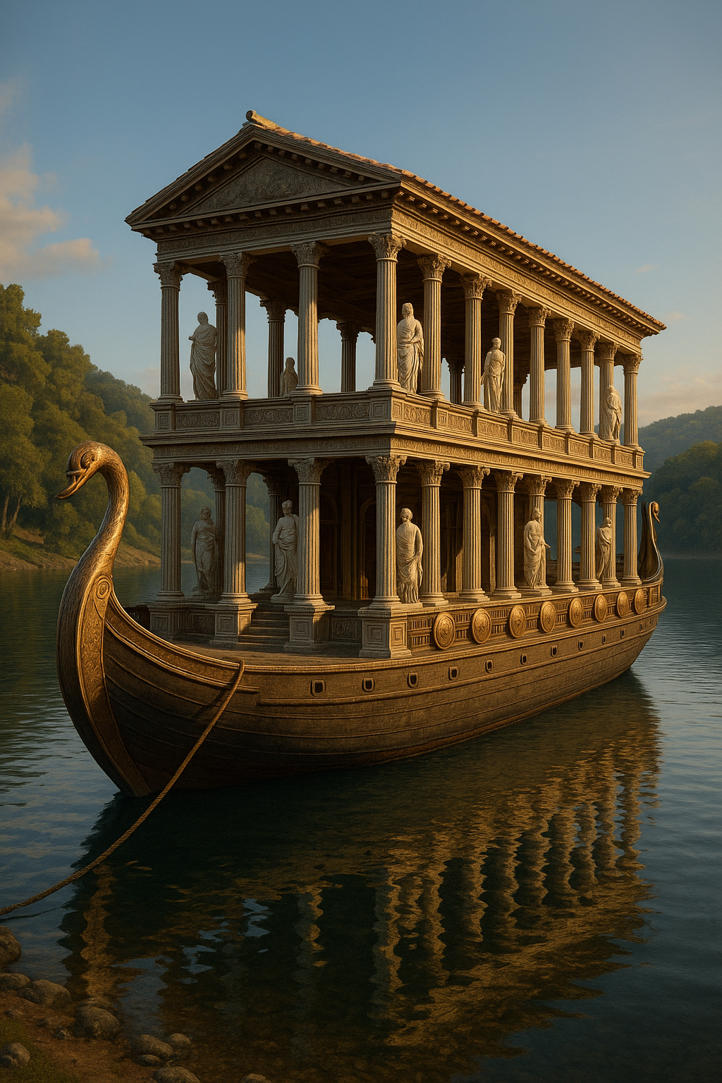 Caligula's Roman ship on Lake Nemi