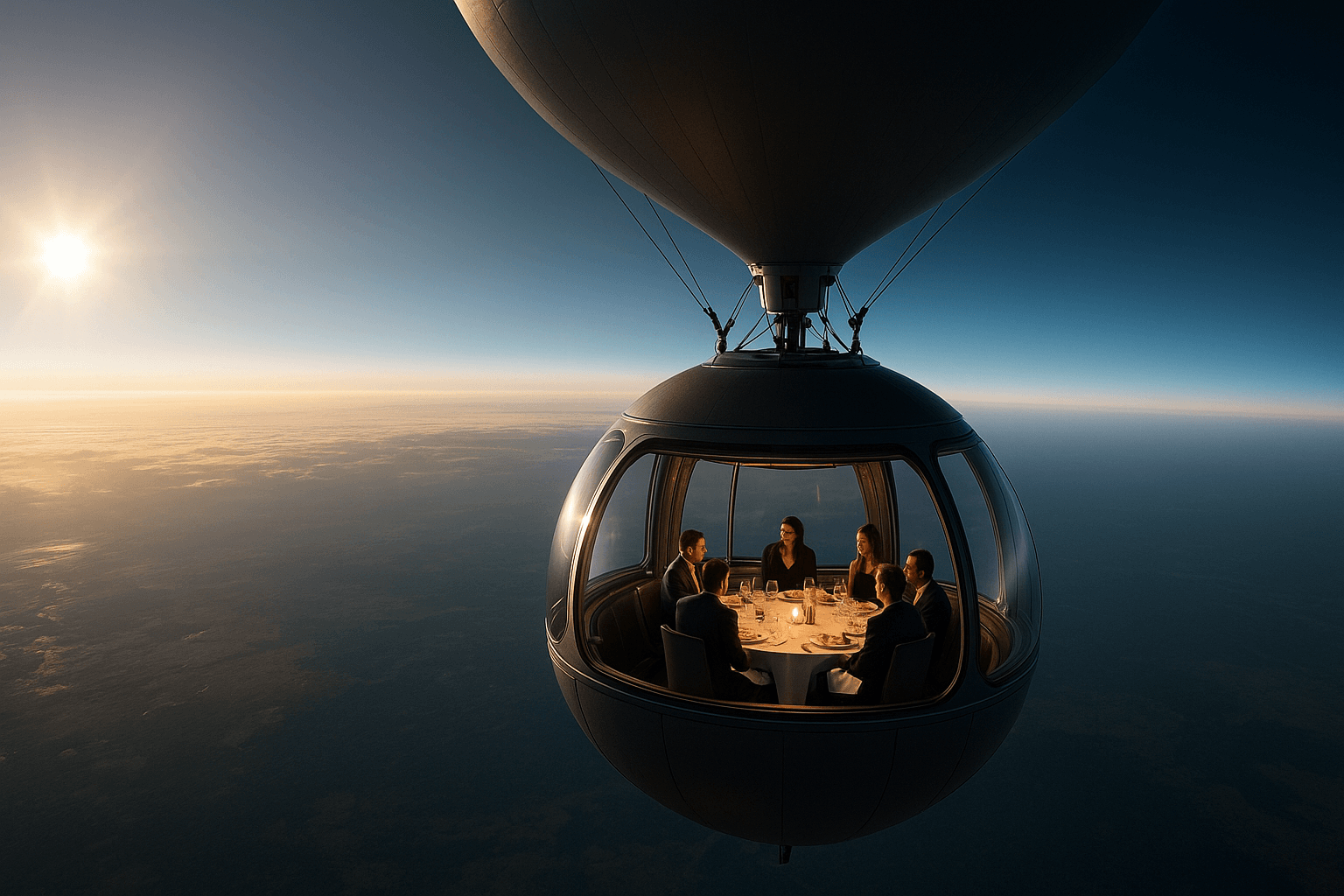Cena en globo estratosférico