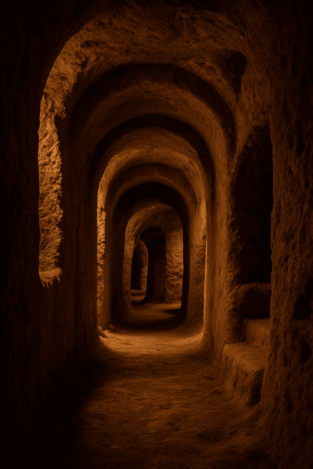 Passage souterrain de Derinkuyu en Cappadoce