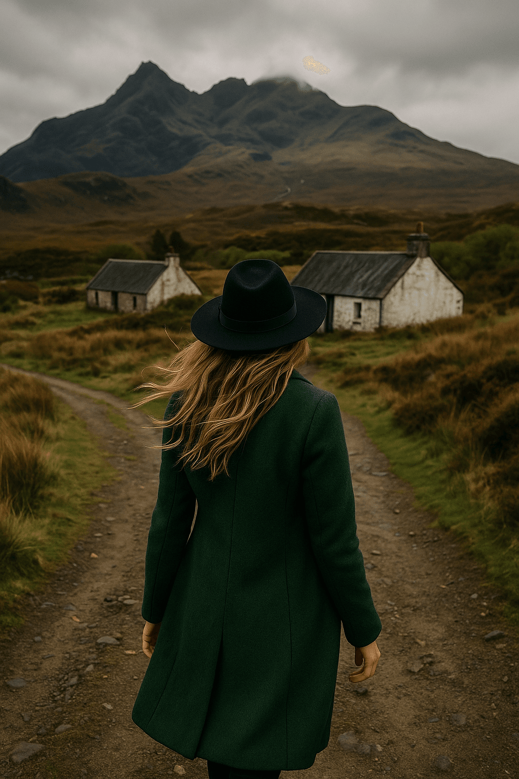 Femme sur l'île de Skye