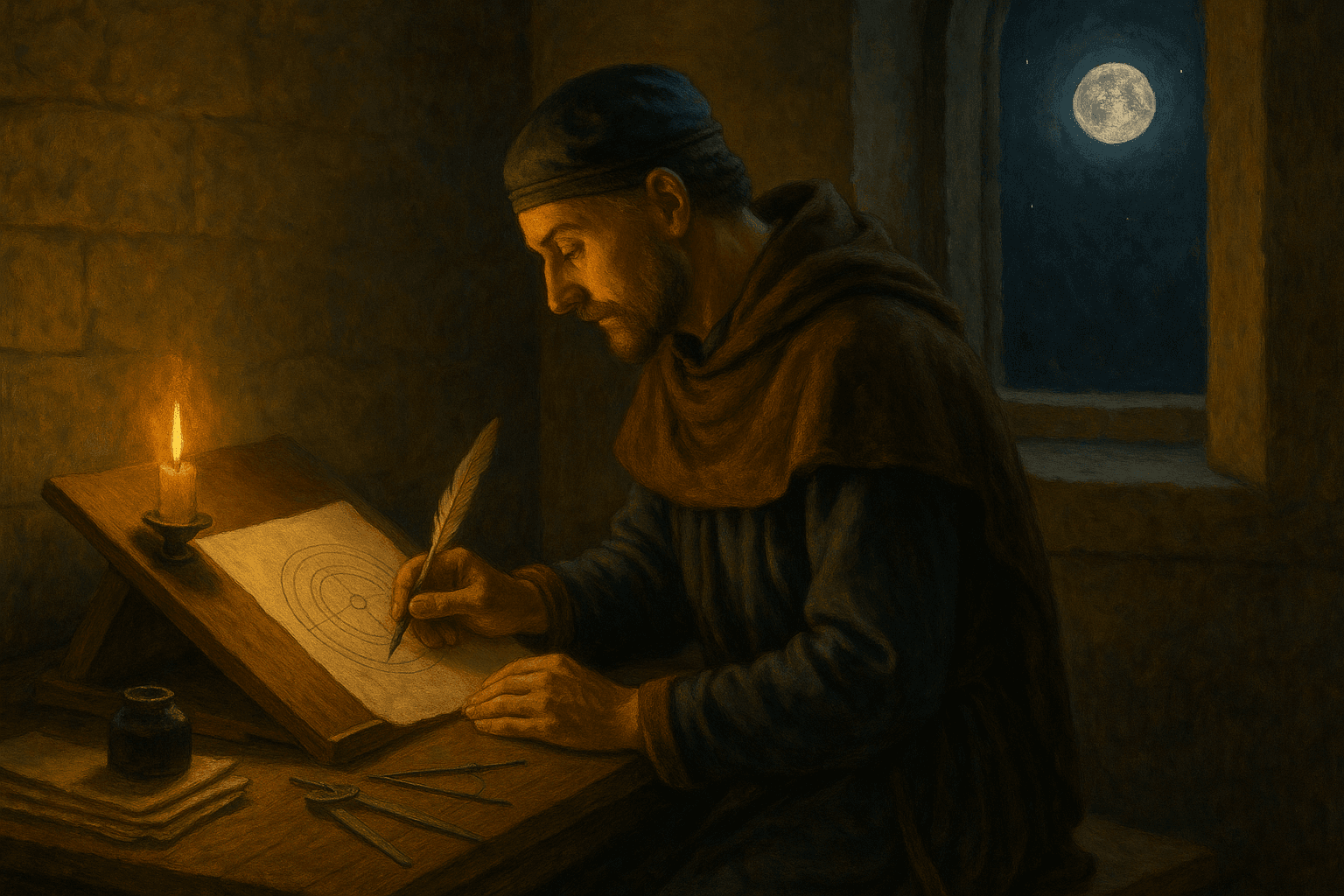 La Sphère et la Lune — codex et sphère céleste