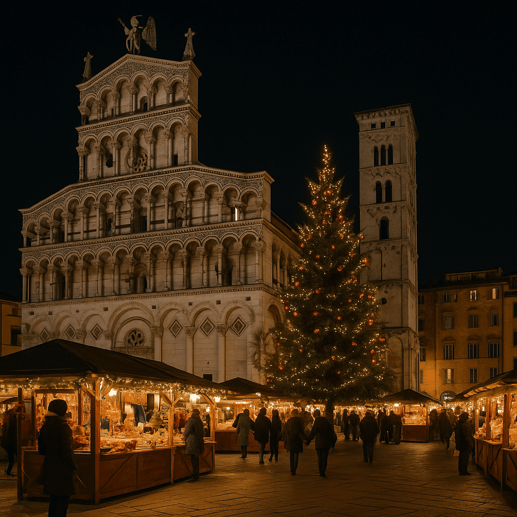 Piazza San Michele in Innichen with Christmas market