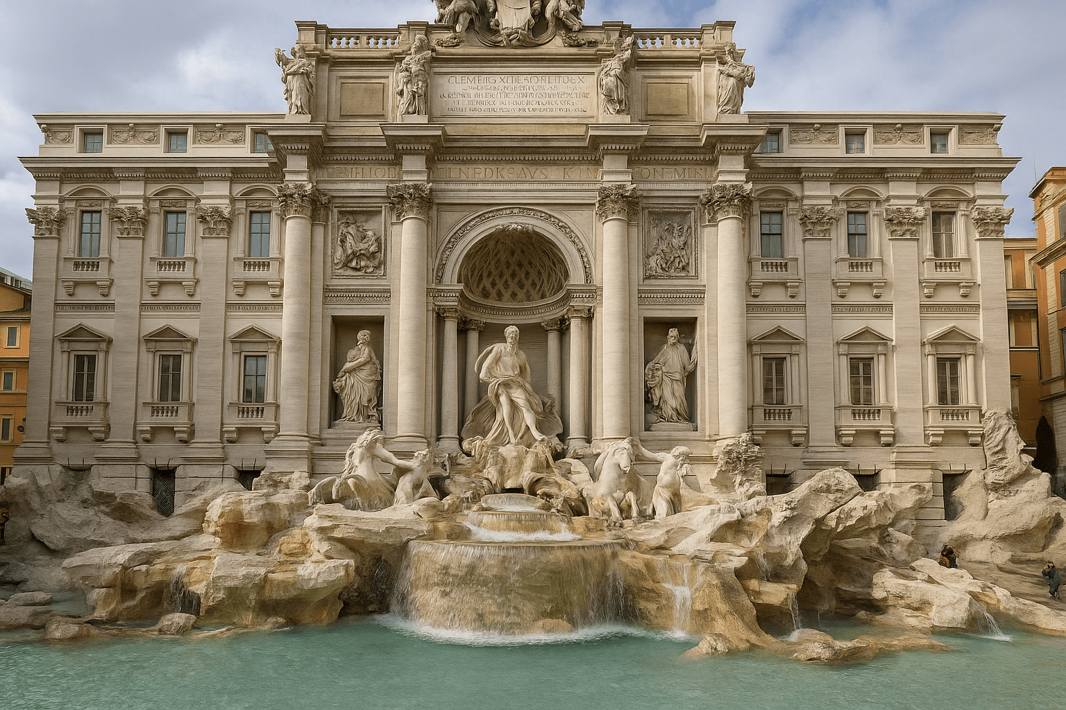 Trevi Fountain in Rome during the day