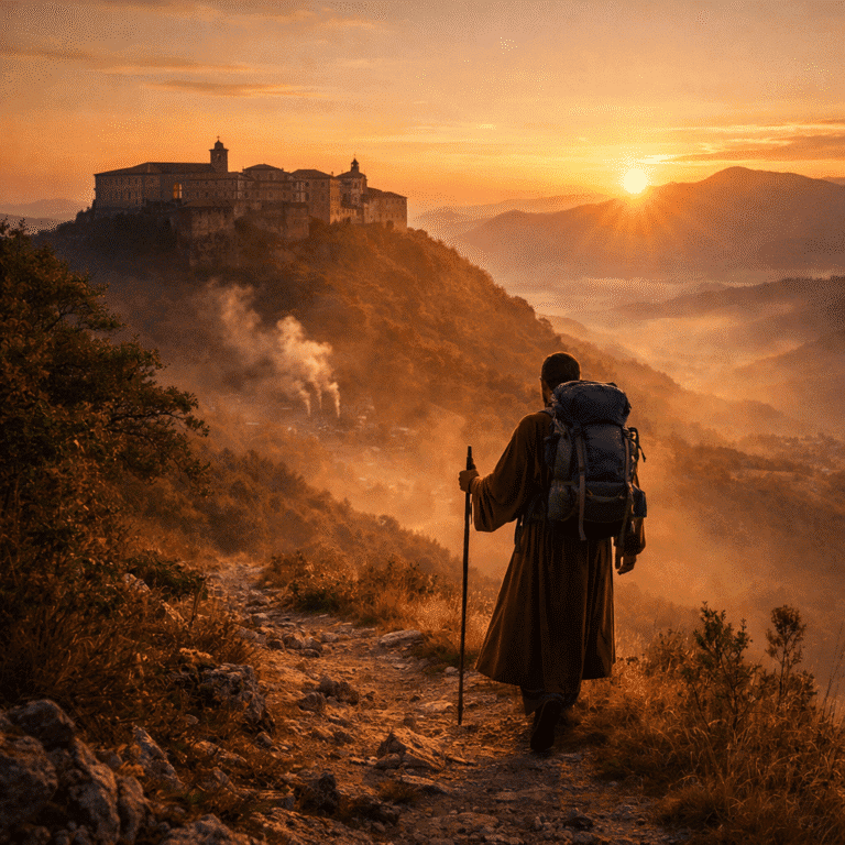 Alba sul Cammino di San Benedetto